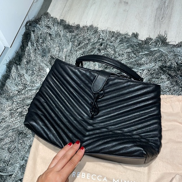 Rebecca minkoff EDIE large top handle satchel black - Picture 4 of 5